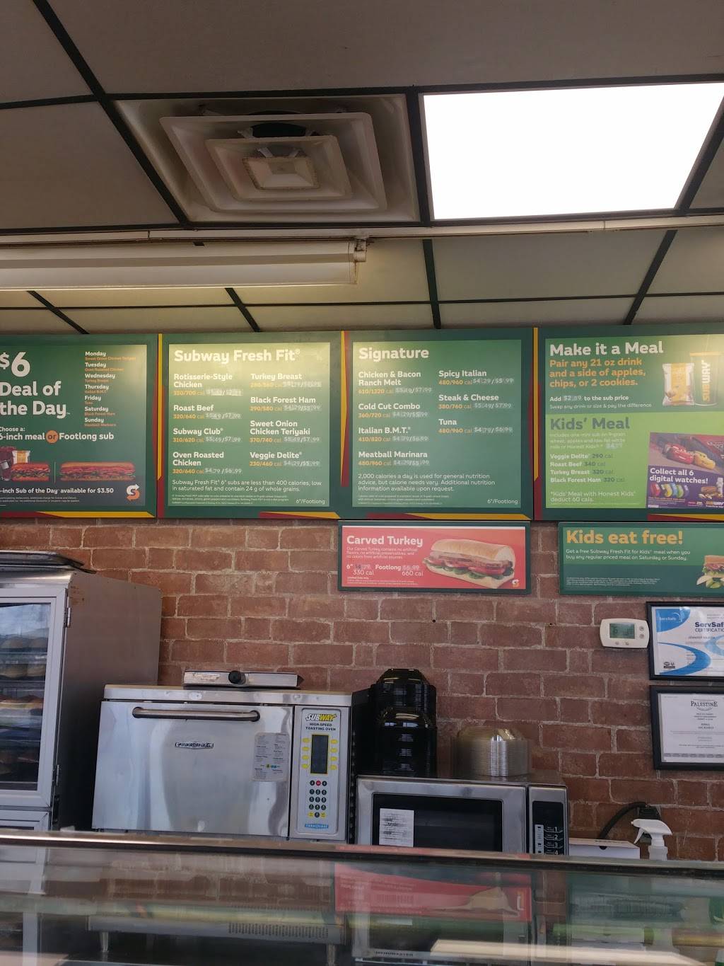 Subway | restaurant | 2607 W Oak St, Palestine, TX 75801, USA | 9037291266 OR +1 903-729-1266