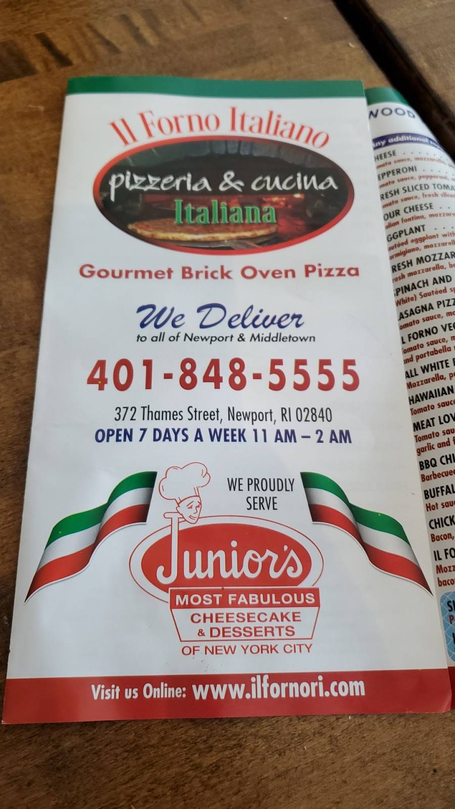 IL Forno Italiano | restaurant | 372 Thames St, Newport, RI 02840, USA | 4018485555 OR +1 401-848-5555