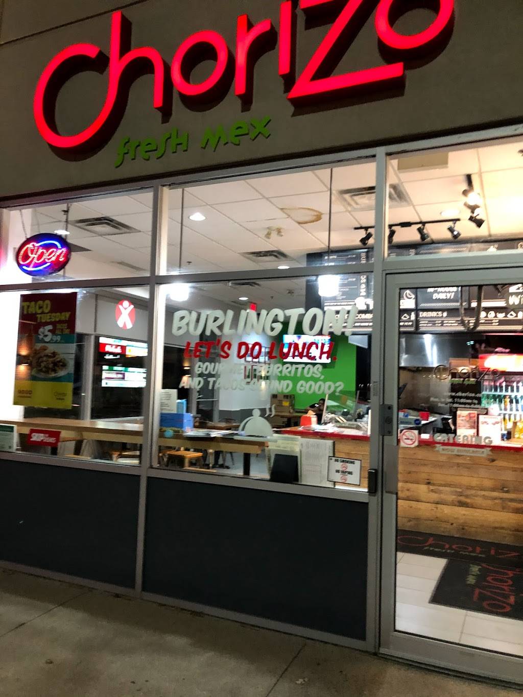 Chorizo Fresh Mex | restaurant | 2475 Appleby Line e1, Burlington, ON L7L 0B6, Canada | 9053190006 OR +1 905-319-0006