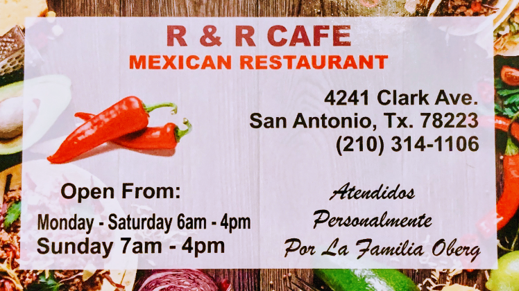 R & R Cafe | restaurant | 4241 Clark Ave, San Antonio, TX 78223, USA | 2106177004 OR +1 210-617-7004