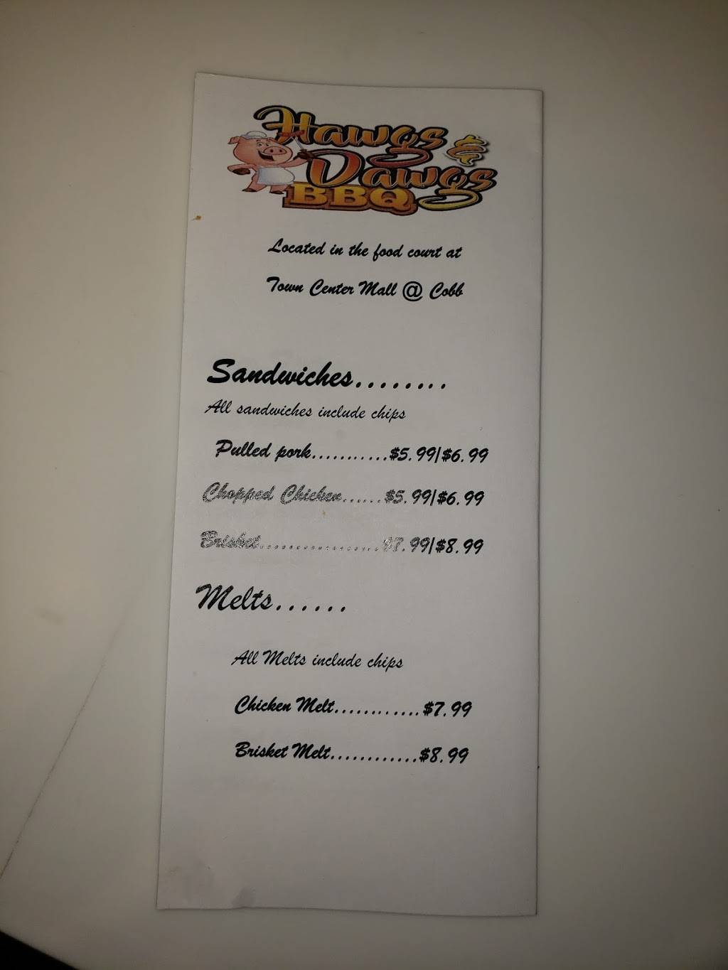 Hawgs & Dawgs BBQ | restaurant | 400 Ernest W Barrett Pkwy NW, Kennesaw, GA 30144, USA | 4708822341 OR +1 470-882-2341