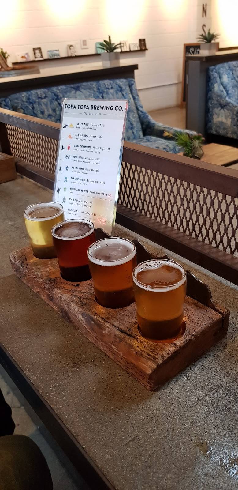 Topa Topa Brewing Co. | restaurant | 120 Santa Barbara St, Santa Barbara, CA 93101, USA | 8053244150 OR +1 805-324-4150