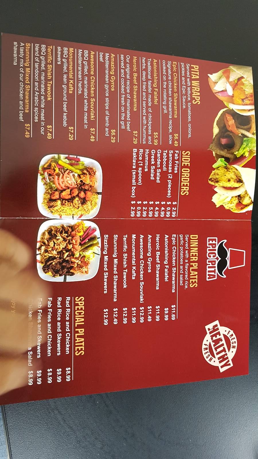 Epic Pita Downtown Brampton | restaurant | 41 George St S Unit 103, Brampton, ON L6Y 2E1, Canada | 9054523535 OR +1 905-452-3535