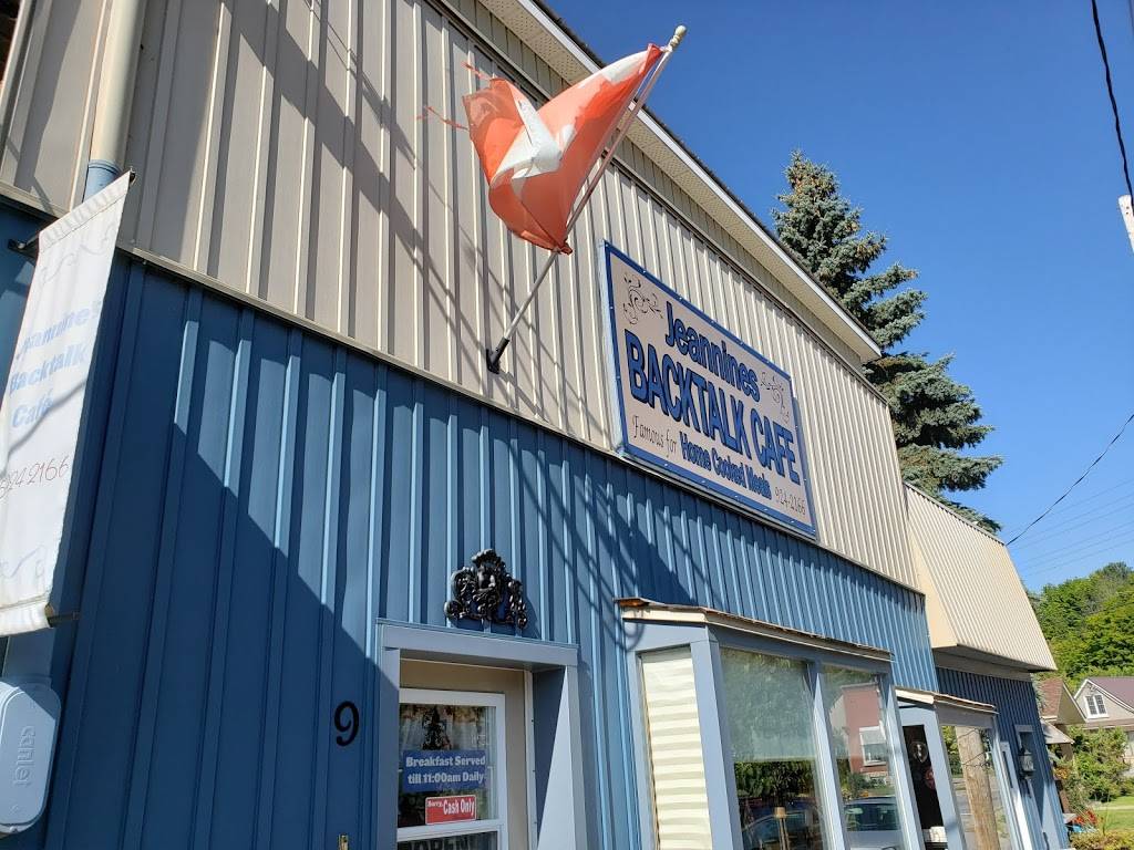 Jeannines Backtalk Cafe | restaurant | 9 Main St, Warkworth, ON K0K 3K0, Canada | 7059242166 OR +1 705-924-2166