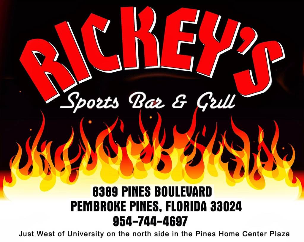 Rickey’s Sports Bar & Grill | restaurant | 8389 Pines Blvd, Pembroke Pines, FL 33024, USA | 9547444697 OR +1 954-744-4697