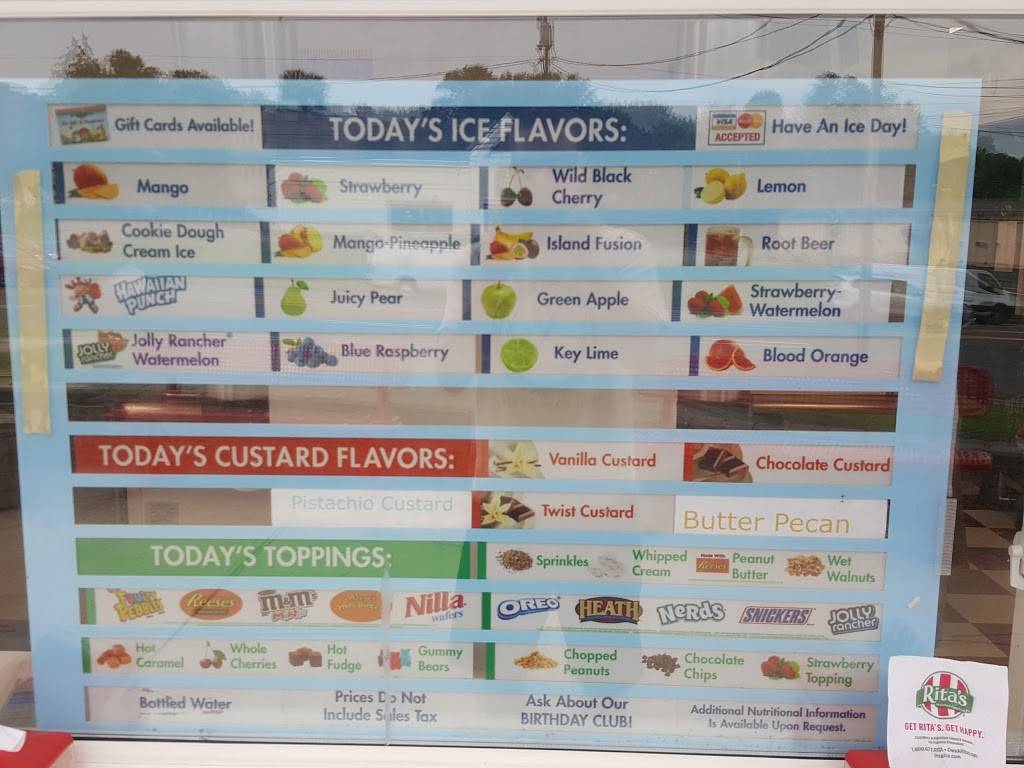 Ritas Italian Ice & Frozen Custard | restaurant | 1783 Silas Deane Hwy, Rocky Hill, CT 06067, USA | 8604364152 OR +1 860-436-4152