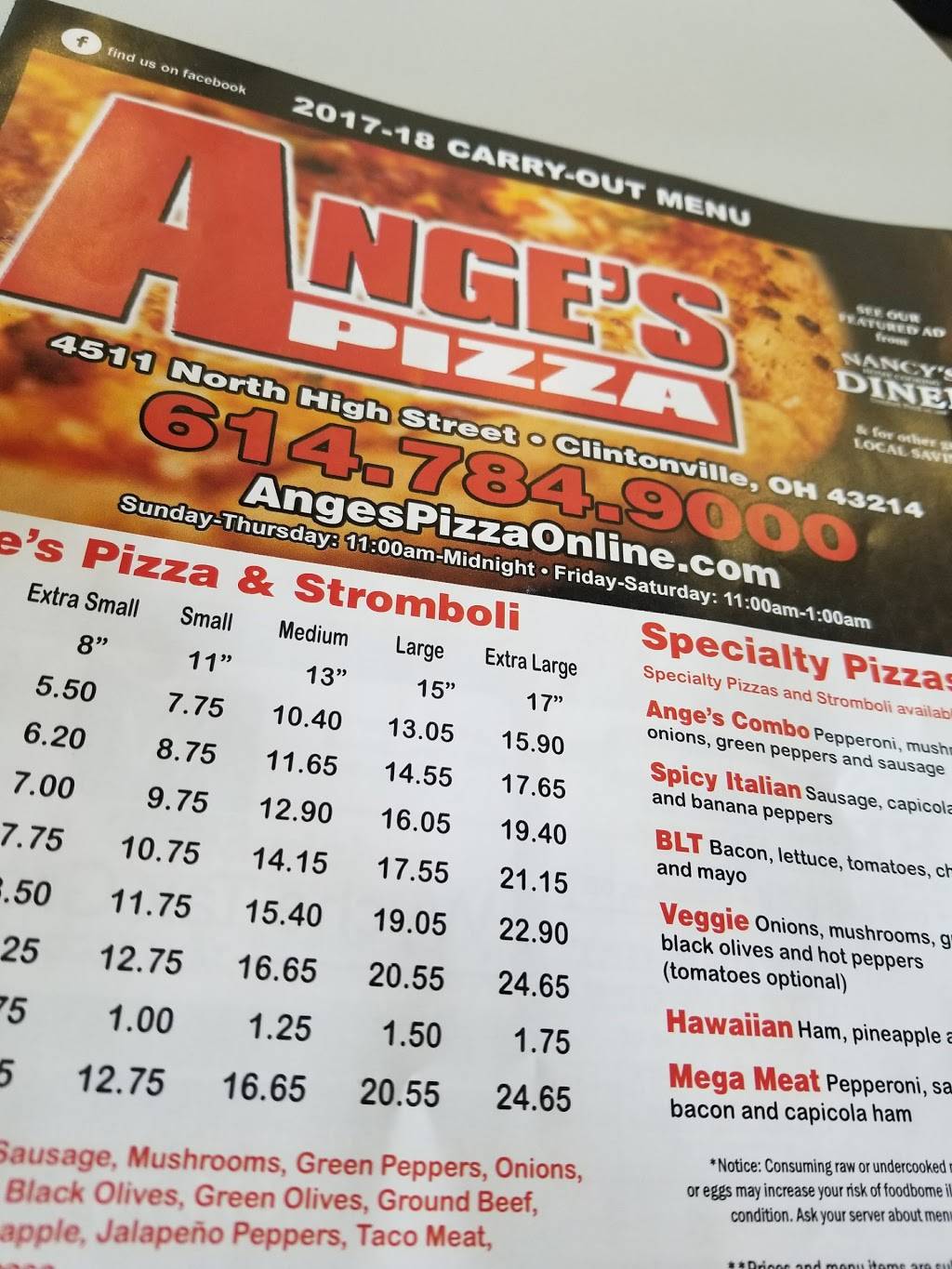 Anges Pizza - Clintonville | restaurant | 4511 N High St, Columbus, OH 43214, USA | 6147849000 OR +1 614-784-9000