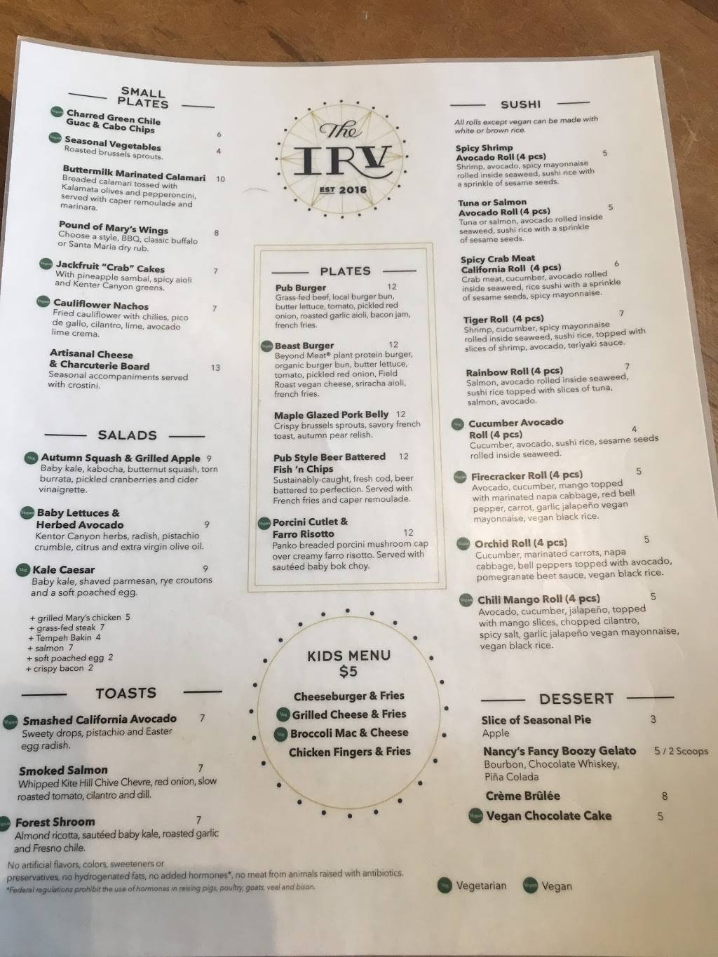 The IRV | restaurant | 8525 Irvine Center Dr, Irvine, CA 92618, USA | 9497778500 OR +1 949-777-8500