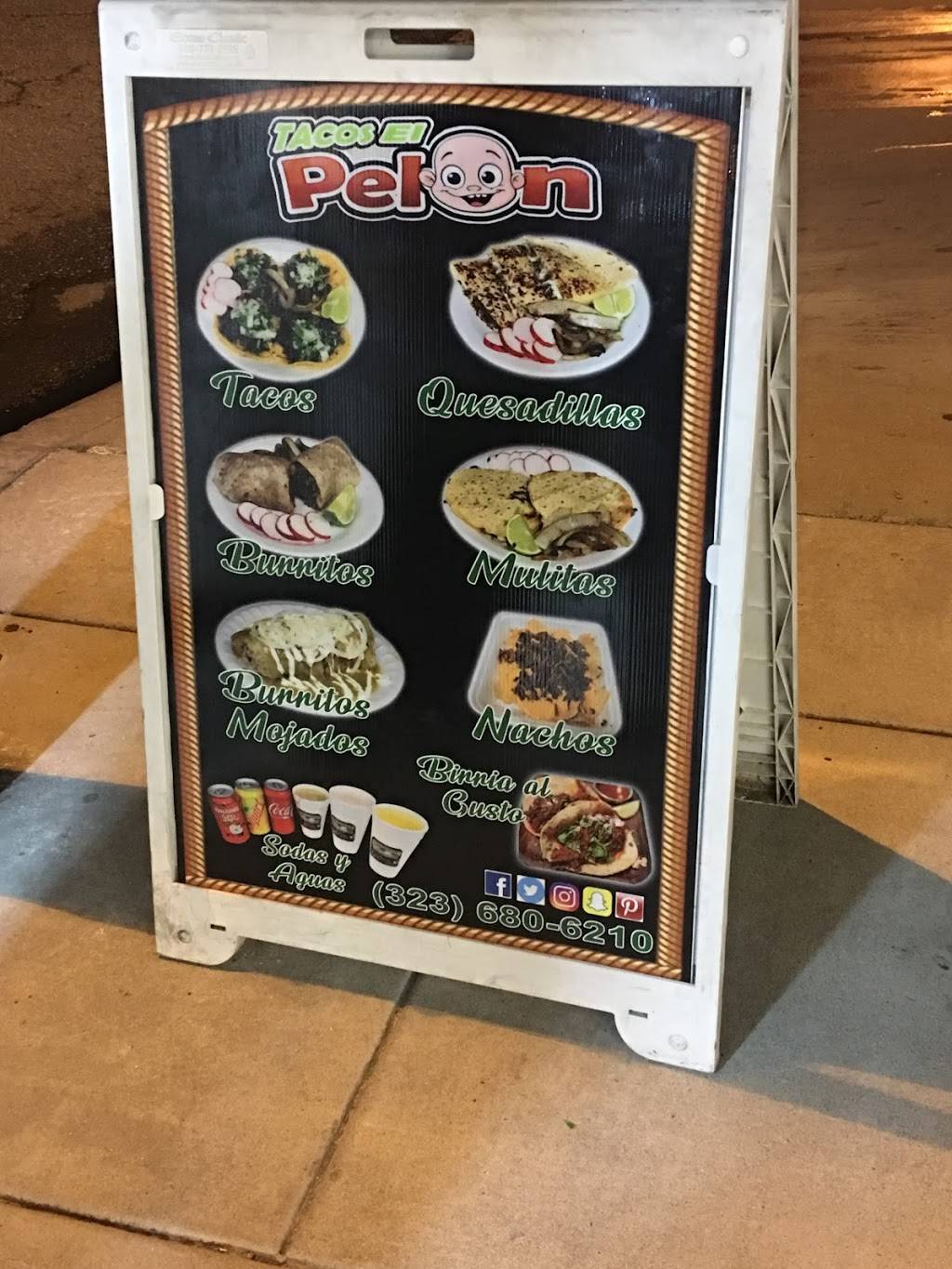 Tacos El Pelon | restaurant | 5221 E Olympic Blvd, Los Angeles, CA 90022, USA | 3236806210 OR +1 323-680-6210