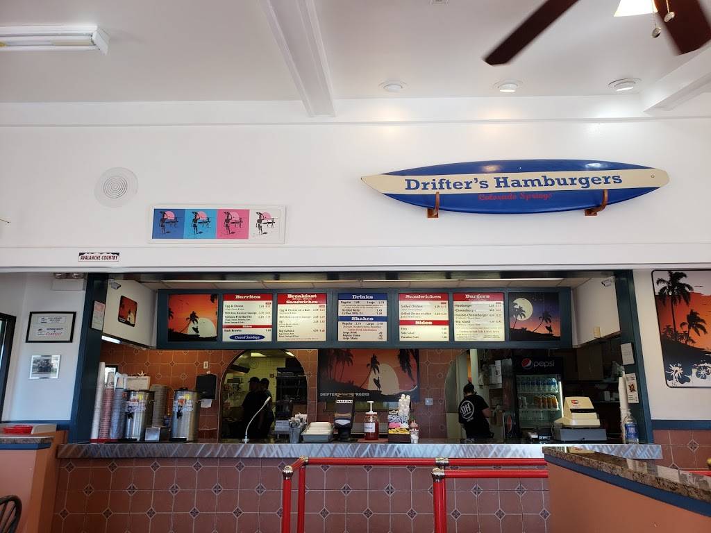 Drifters Hamburgers | restaurant | 1485 Jamboree Dr, Colorado Springs, CO 80920, USA | 7192641512 OR +1 719-264-1512