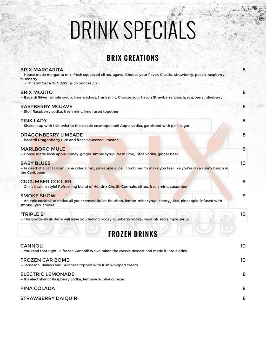 Brix Gastropub | restaurant | 1 King St, Marlboro, NY 12542, USA | 8452369981 OR +1 845-236-9981