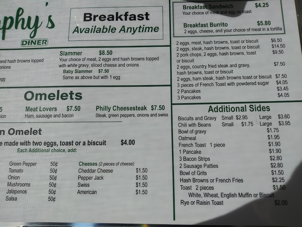 Murphys Diner | restaurant | 1059 Gravois Rd, Fenton, MO 63026, USA | 6363431916 OR +1 636-343-1916