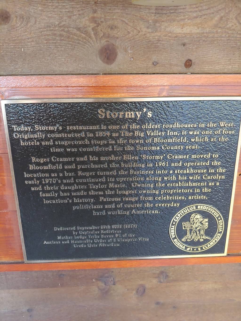 Stormys Restaurant | restaurant | 6650 Bloomfield Rd, Sebastopol, CA 95472, USA | 7078233688 OR +1 707-823-3688