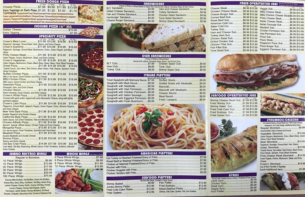 Pizza Crown | restaurant | 8111 Fort Smallwood Rd, Curtis Bay, MD 21226, USA | 4102552100 OR +1 410-255-2100