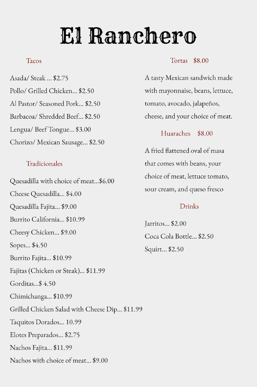 El Ranchero Taqueria | restaurant | 708 Hillsboro Blvd, Manchester, TN 37355, USA | 9315819726 OR +1 931-581-9726