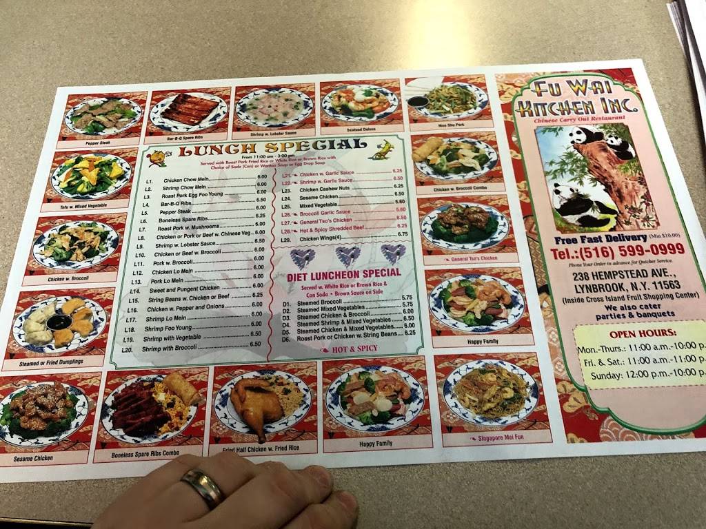 Fu Wai | restaurant | 238 Hempstead Ave, Lynbrook, NY 11563, USA | 5165990999 OR +1 516-599-0999