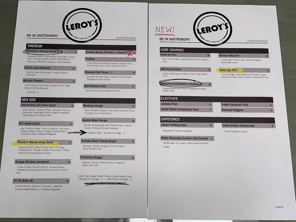 Leroys | restaurant | The Kinney, 1800 Monterey St, San Luis Obispo, CA 93401, USA | 8055448600 OR +1 805-544-8600