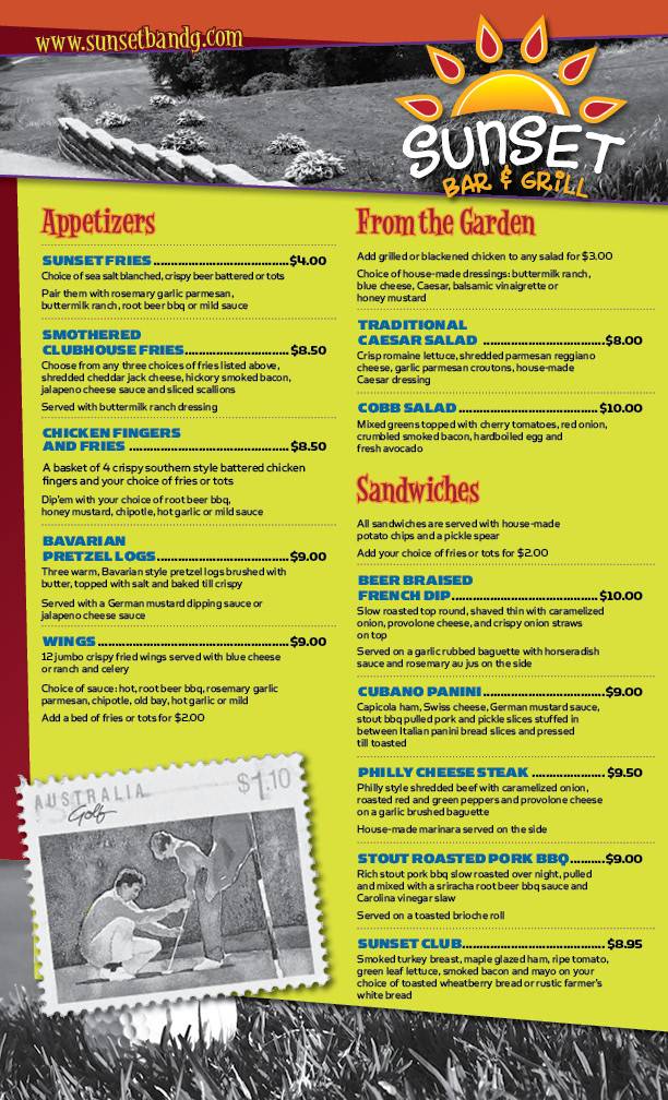 Sunset Bar & Grill | restaurant | 2601 Sunset Dr, Middletown, PA 17057, USA | 7179449262 OR +1 717-944-9262