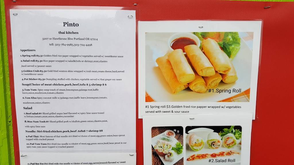 Pinto Thai Kitchen | restaurant | 3207 SE Hawthorne Blvd, Portland, OR 97214, USA | 5038306589 OR +1 503-830-6589