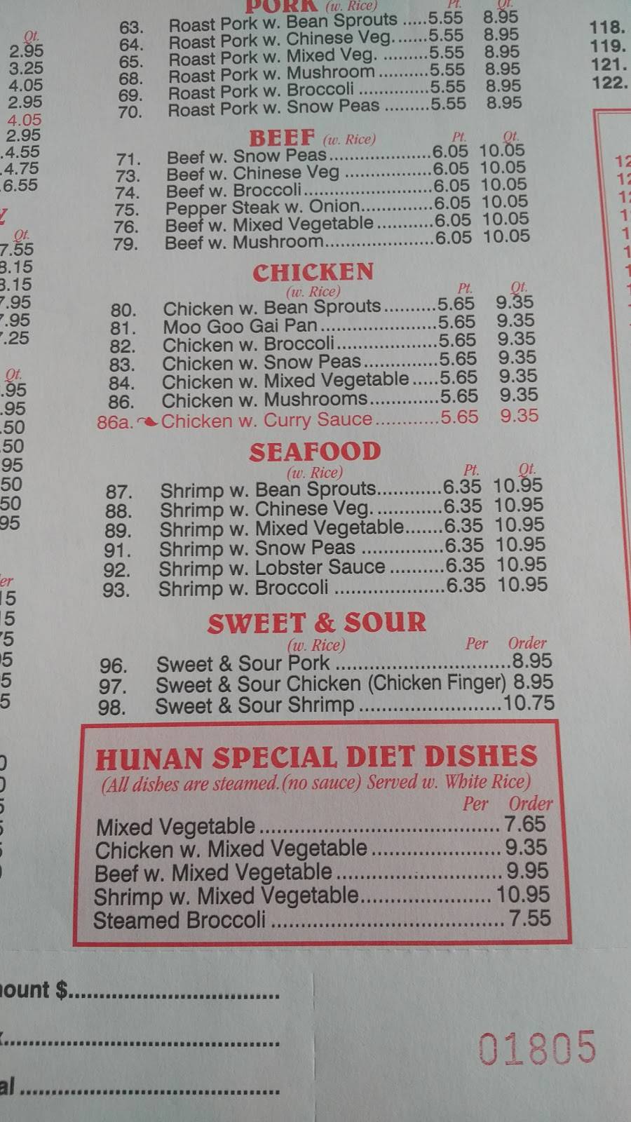 Hunan Wok | restaurant | 1183 New Haven Rd, Naugatuck, CT 06770, USA | 2037236611 OR +1 203-723-6611