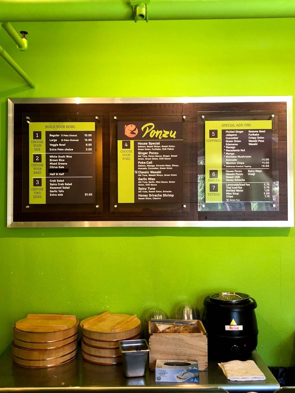 Ponzu Poke Bar | restaurant | 1051 Park Pl, San Mateo, CA 94403, USA | 6502359798 OR +1 650-235-9798