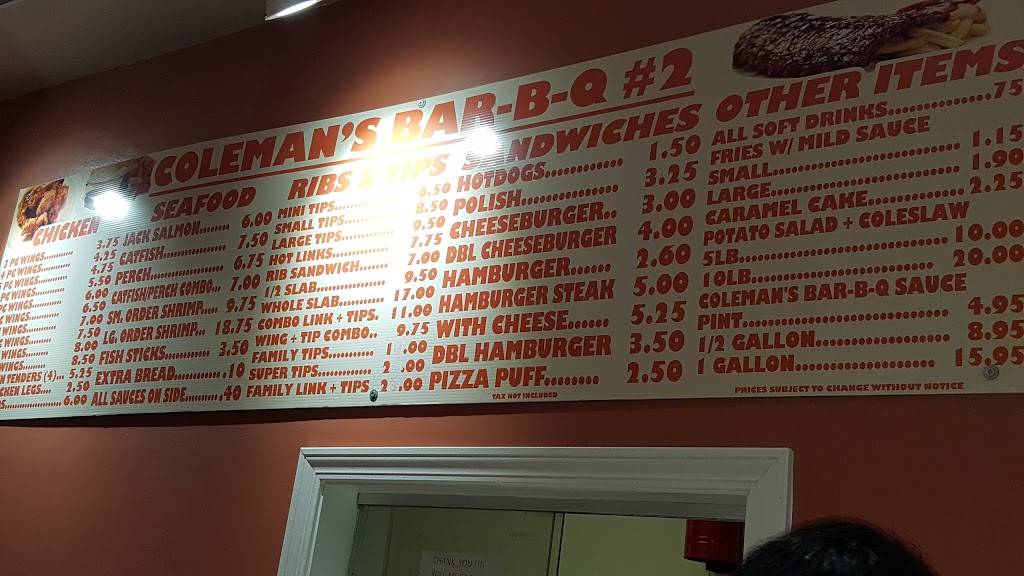 Colemans 2 Ribs&Tips | restaurant | 5754 W Chicago Ave, Chicago, IL 60651, USA | 7732870363 OR +1 773-287-0363