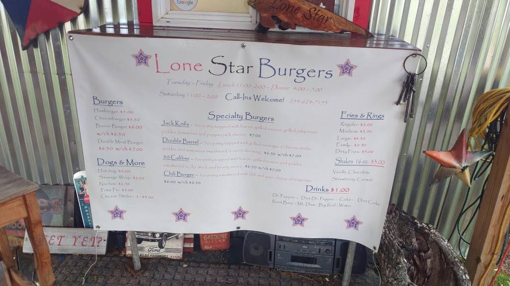 Lone Star Burgers | restaurant | 13247 Moffat Rd, Temple, TX 76502, USA | 2546247153 OR +1 254-624-7153