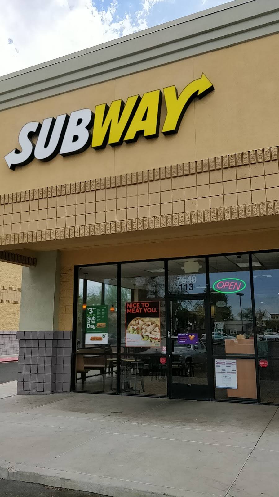Subway | restaurant | Peoria Marketplace S/C, 7549 W Cactus Rd #113, Peoria, AZ 85381, USA | 6234860880 OR +1 623-486-0880