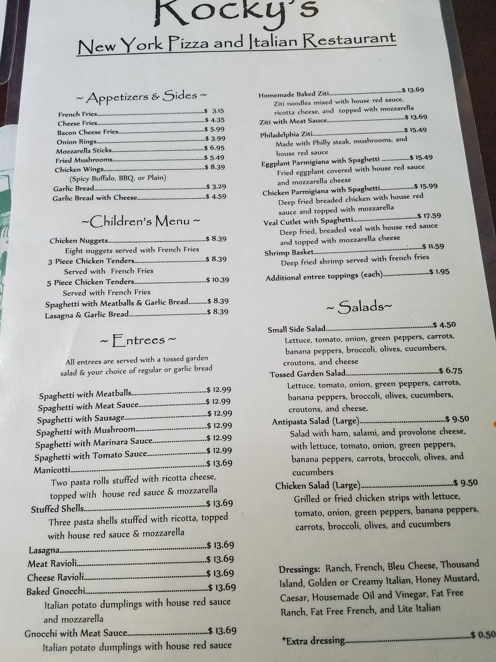 Rockys New York Pizza And Italian Restaurant | restaurant | 22032 Jefferson Blvd, Smithsburg, MD 21783, USA | 3018242065 OR +1 301-824-2065