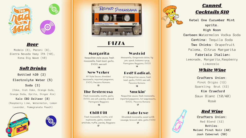 Rewind Pizzarama | restaurant | 1401 Ocean Ave, Asbury Park, NJ 07712, USA | 6094353100 OR +1 609-435-3100