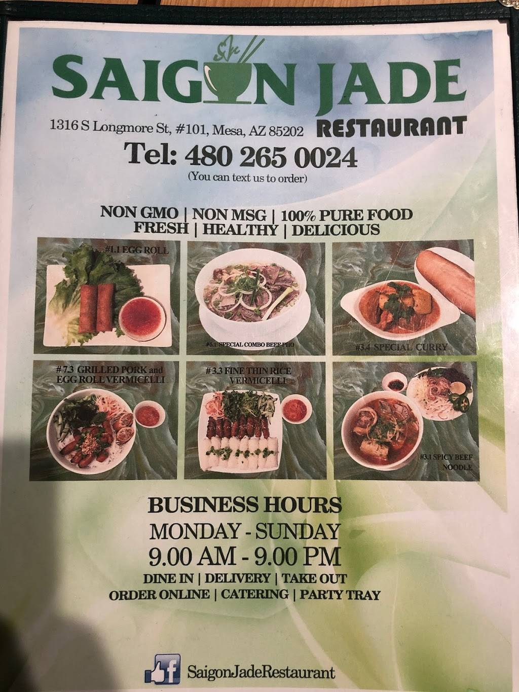 Saigon Jade | restaurant | 1316 S Longmore #101, Mesa, AZ 85202, USA | 4802650024 OR +1 480-265-0024