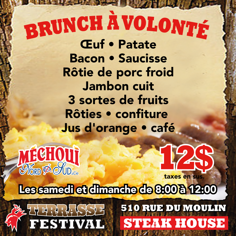 Terrasse du Festival Western | restaurant | 510 du, Rue du Moulin, Saint-Tite, QC G0X 3H0, Canada | 8196929250 OR +1 819-692-9250