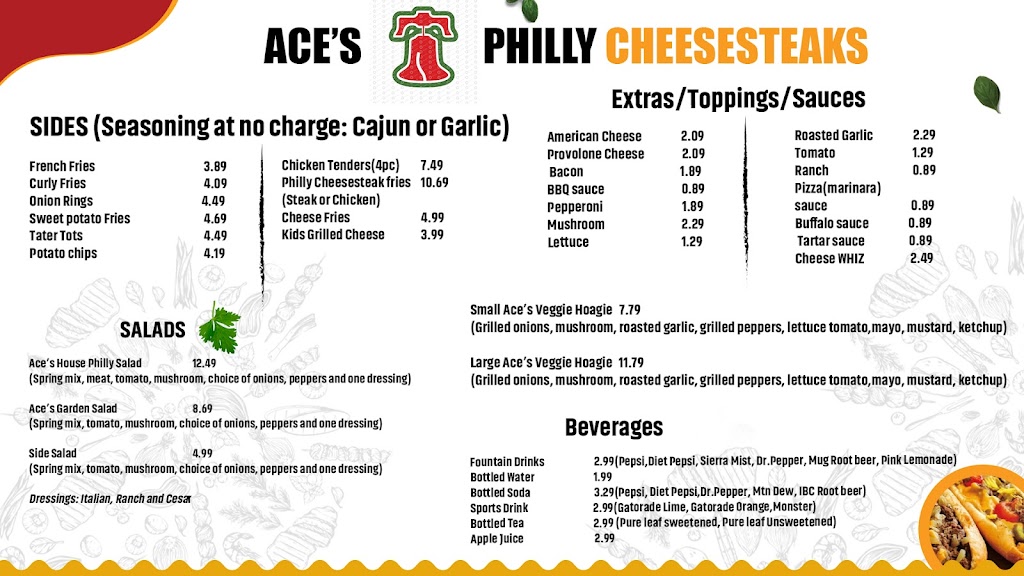 Aces Philly CheeseSteaks | restaurant | 1711 Branham Ln # A9, San Jose, CA 95118, USA | 4086228121 OR +1 408-622-8121