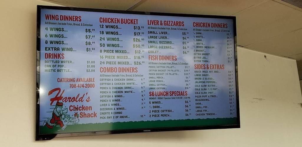 Harolds Chicken Shack | restaurant | 3224 Ridge Rd, Lansing, IL 60438, USA | 7084742000 OR +1 708-474-2000