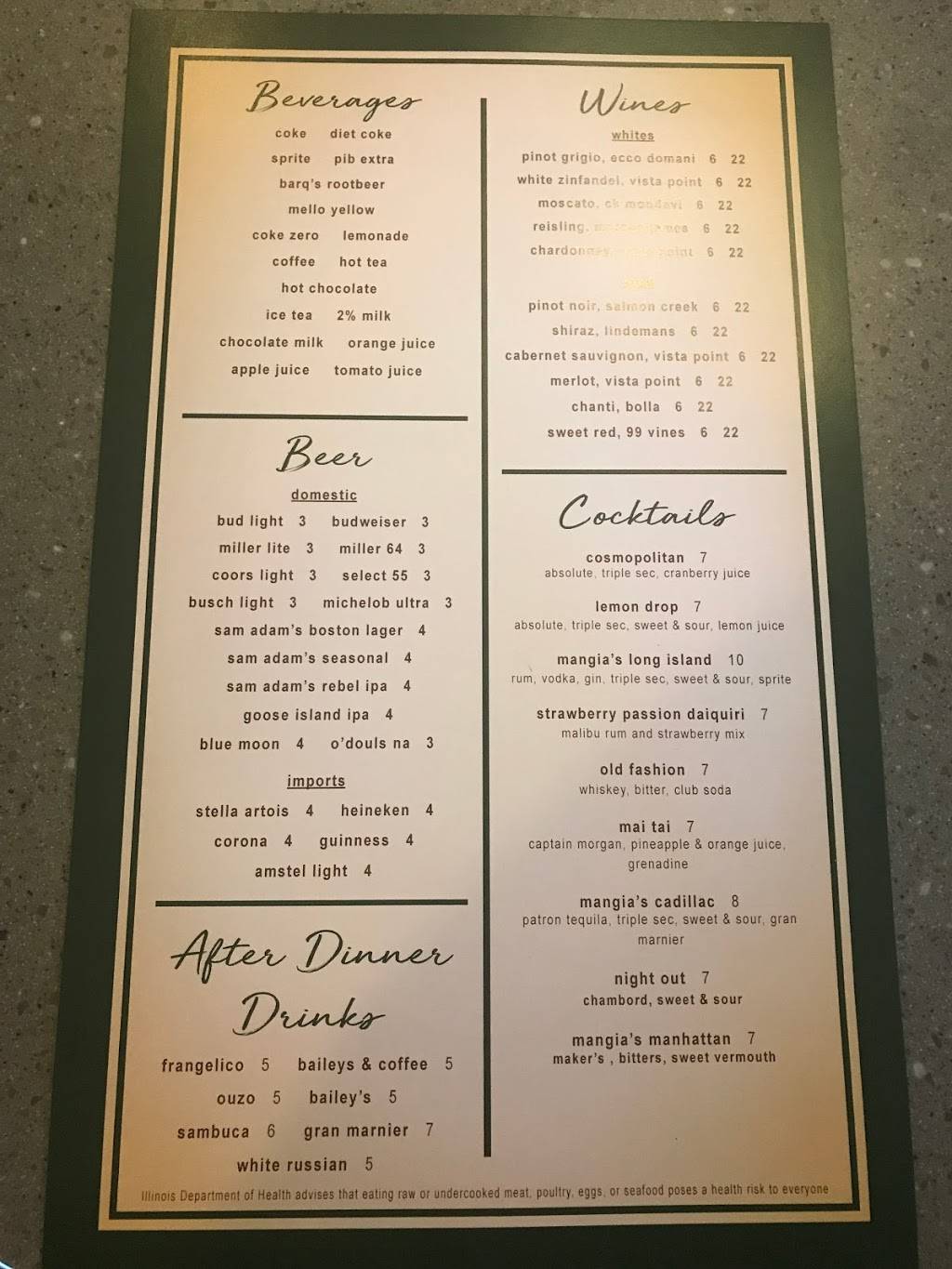 Mangia Restaurant and Bar | restaurant | 2210 W Morton Ave, Jacksonville, IL 62650, USA | 2172430808 OR +1 217-243-0808