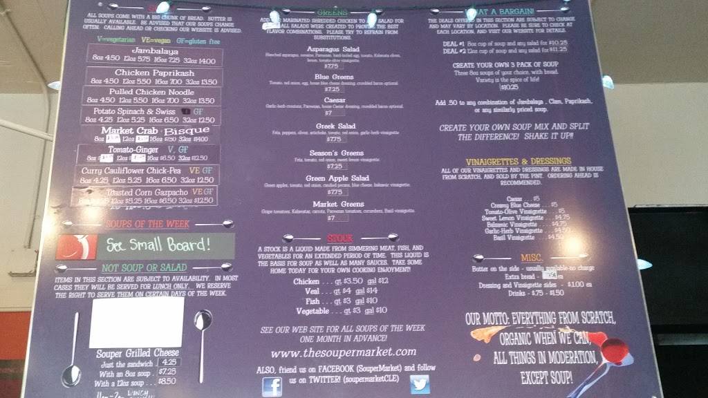 Souper Market | restaurant | 16804 Lorain Ave, Cleveland, OH 44111, USA | 2169414604 OR +1 216-941-4604