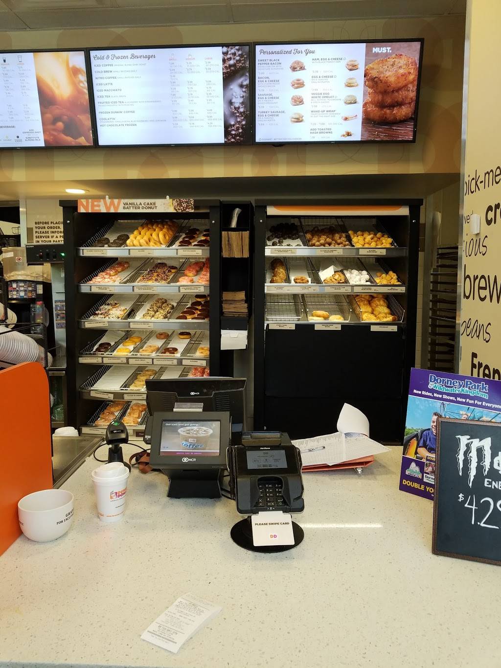 Dunkin | bakery | 2999 Bear Creek Blvd, Bear Creek Township, PA 18702, USA | 5708241770 OR +1 570-824-1770