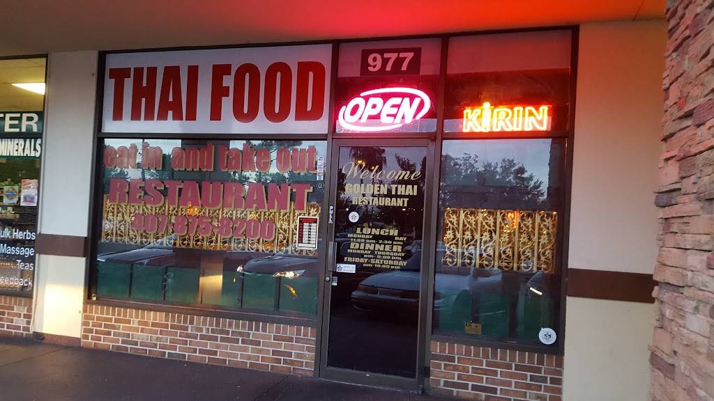 GoldenThai Restaurant | restaurant | 977 W State Rd 434, Longwood, FL 32750, USA | 4078758200 OR +1 407-875-8200