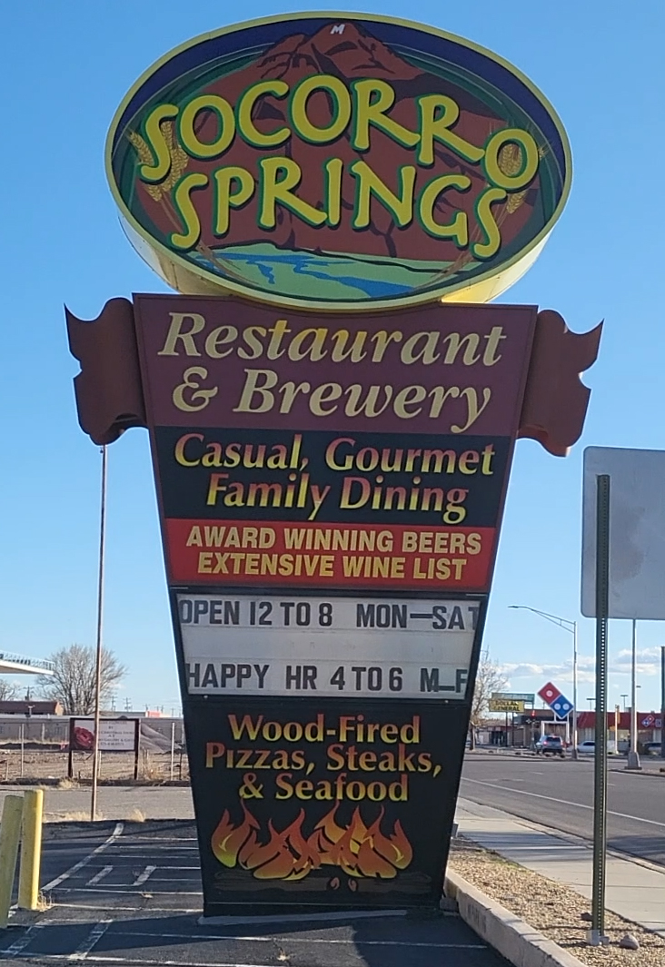 Socorro Springs Restaurant | restaurant | 1012 N California St, Socorro, NM 87801, USA | 5758380650 OR +1 575-838-0650