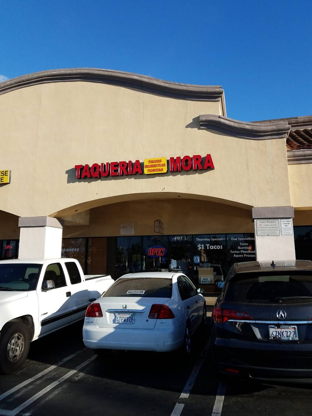 Taqueria Mora | restaurant | 4183 Chino Hills Pkwy, L, Chino Hills, CA 91709, USA | 9093935511 OR +1 909-393-5511