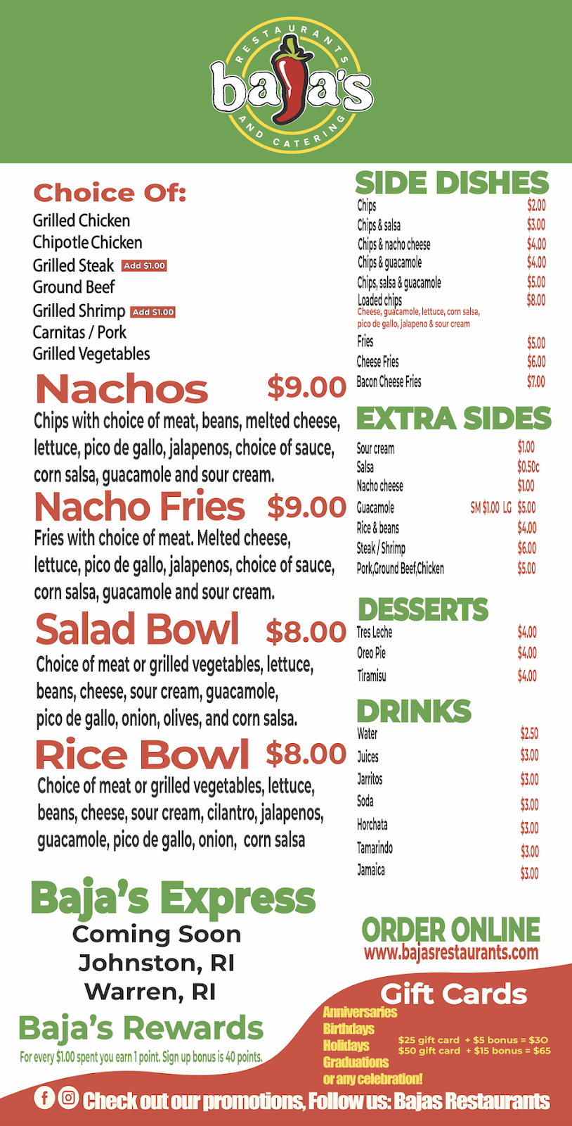 Bajas Express | restaurant | 68 Washington St, Attleboro, MA 02703, USA | 5086399910 OR +1 508-639-9910