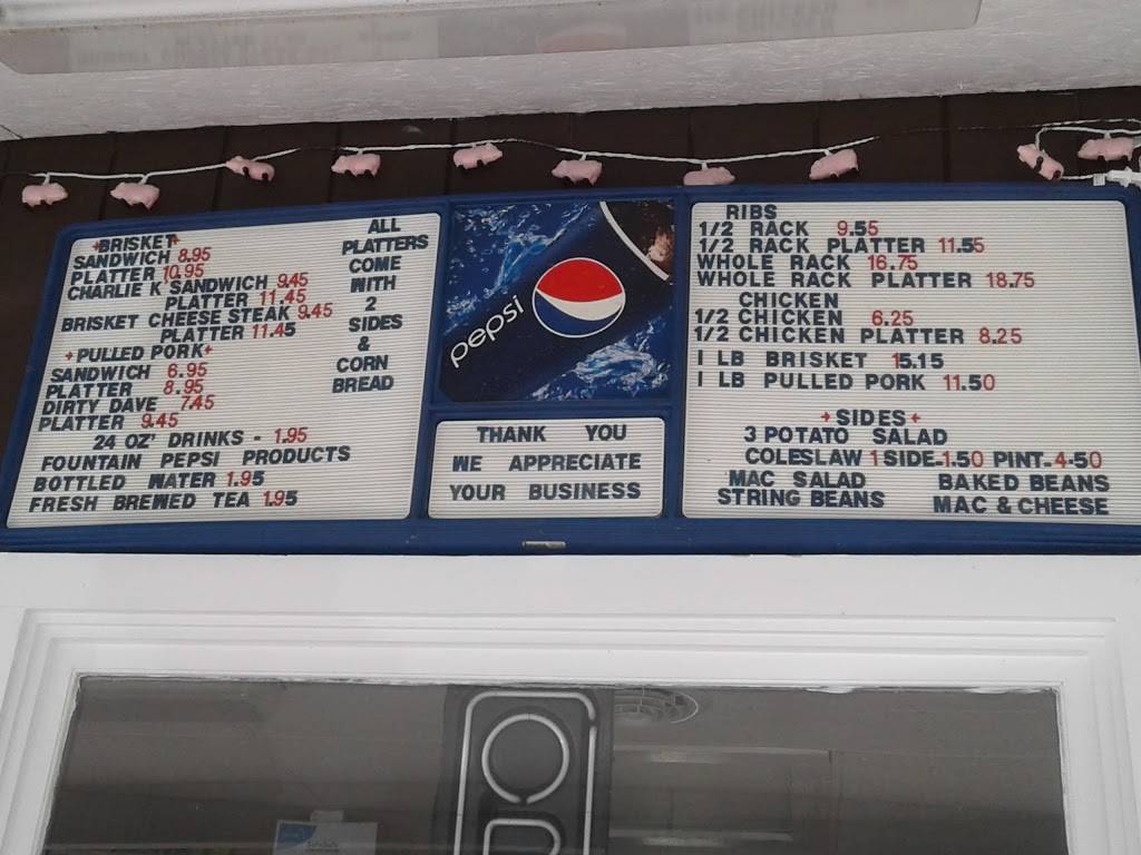 Charlie Ks BBQ | restaurant | 95 Atlantic Ave, Ocean View, DE 19970, USA | 3025392227 OR +1 302-539-2227