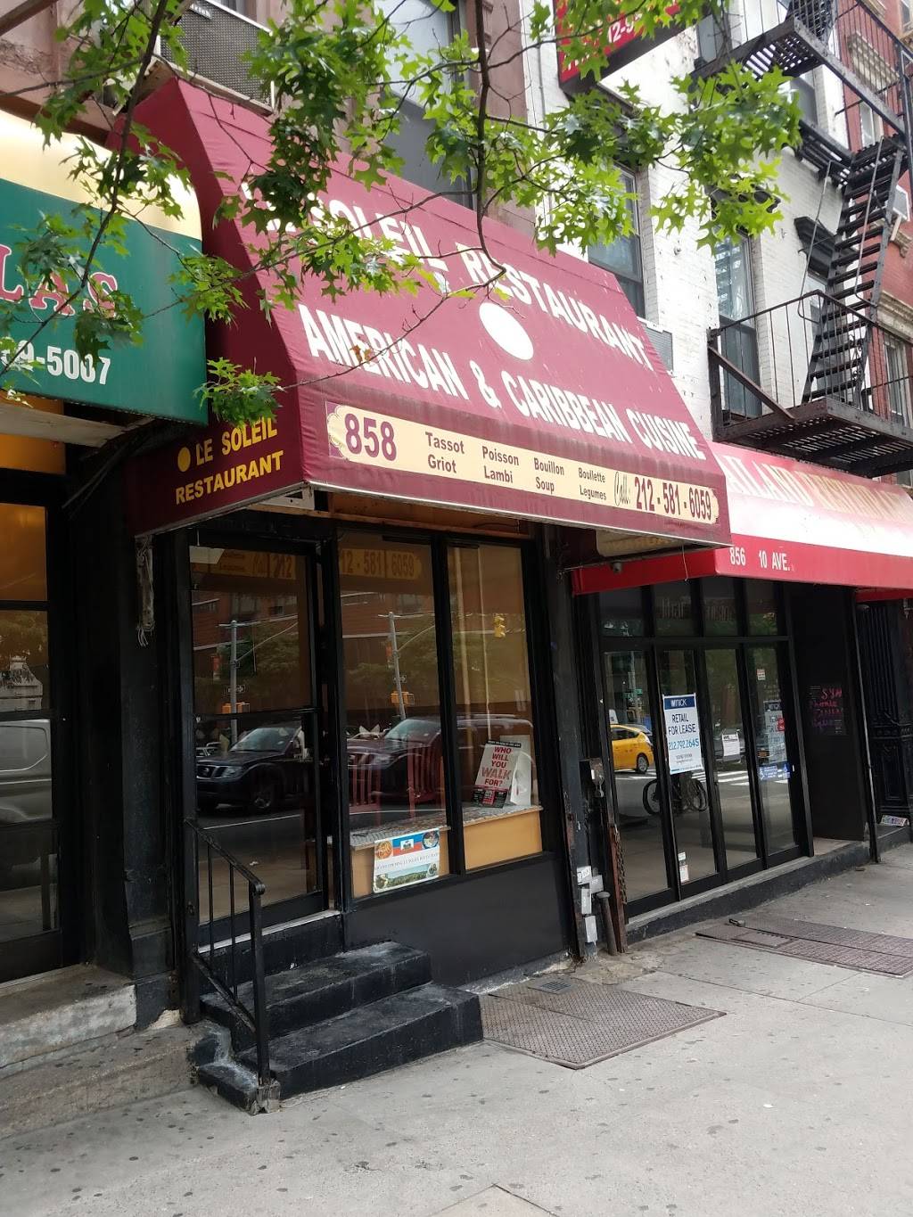 Le Soleil | restaurant | 858 10th Ave, New York, NY 10019, USA | 6466843138 OR +1 646-684-3138