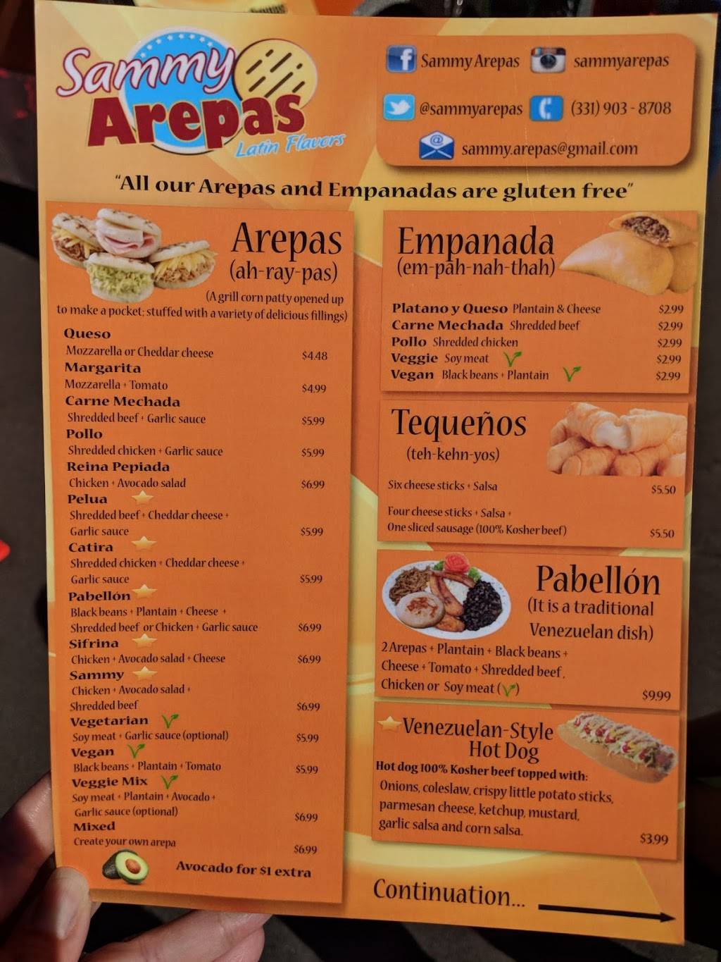 Sammy Arepas | restaurant | 3220 Lakeshore Dr, St Joseph, MI 49085, USA | 3319038708 OR +1 331-903-8708