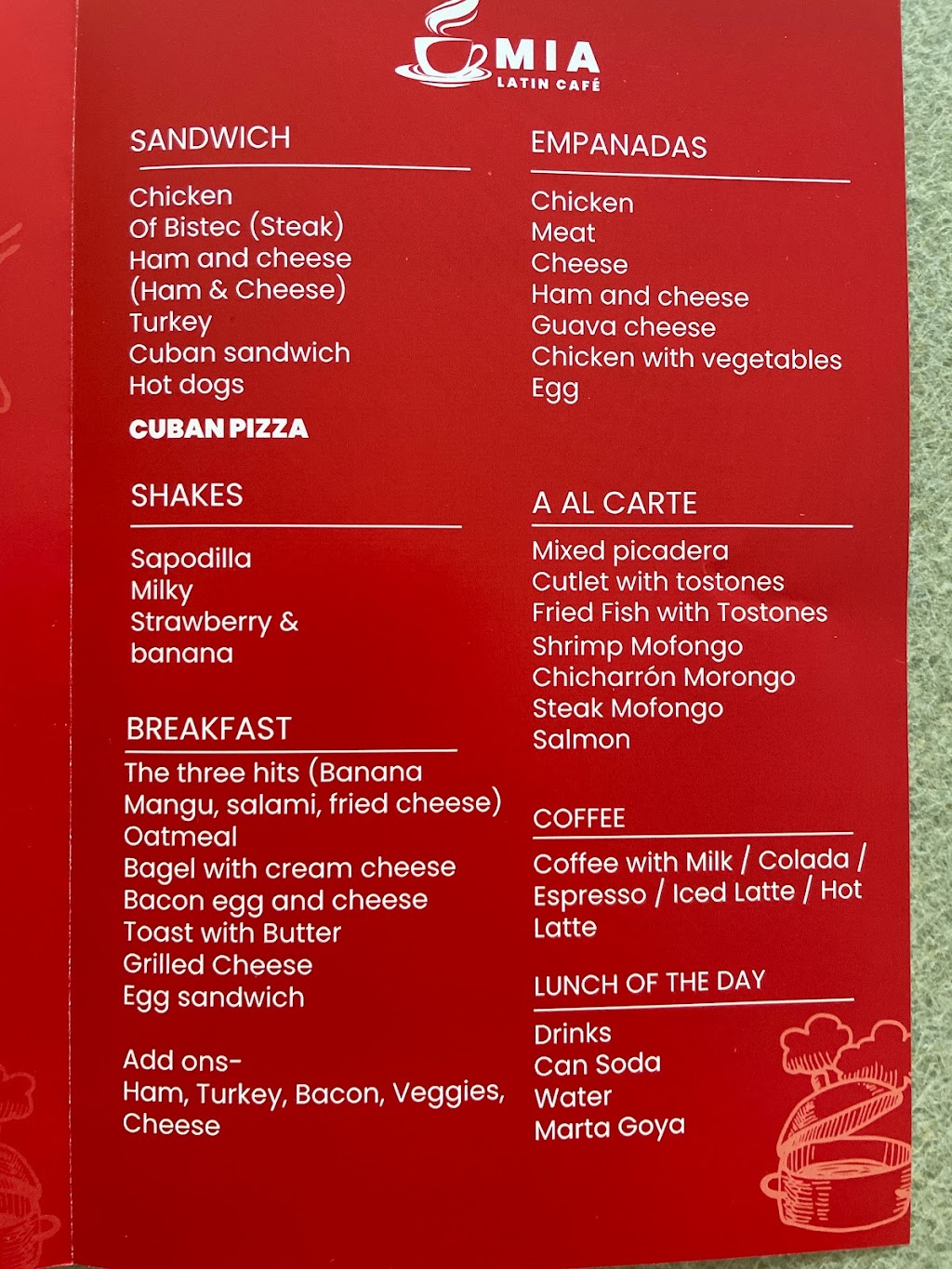 Mia Latin Cafe | restaurant | 6210 54th Ave N, Kenneth City, FL 33709, USA | 7279545648 OR +1 727-954-5648