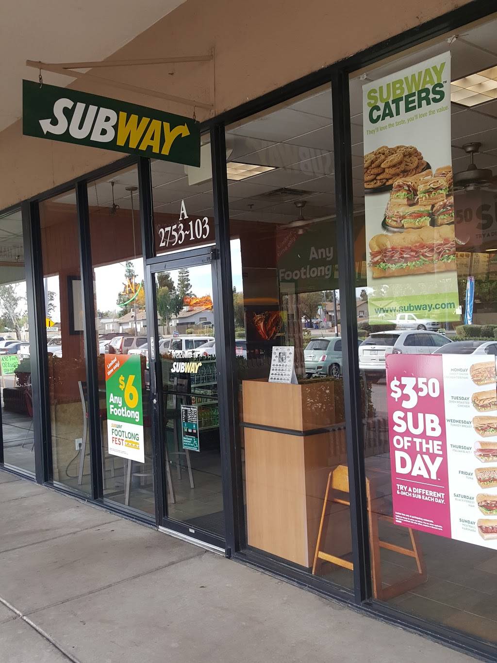 Subway Restaurants | restaurant | 2753 E Broadway Rd A103, Mesa, AZ 85204, USA | 4808349400 OR +1 480-834-9400