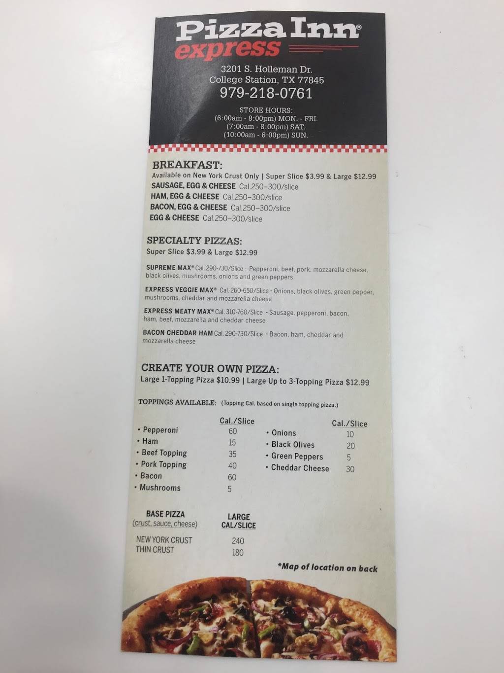 Pizza Inn | restaurant | 3201 Holleman Dr S, College Station, TX 77845, USA | 9792180761 OR +1 979-218-0761