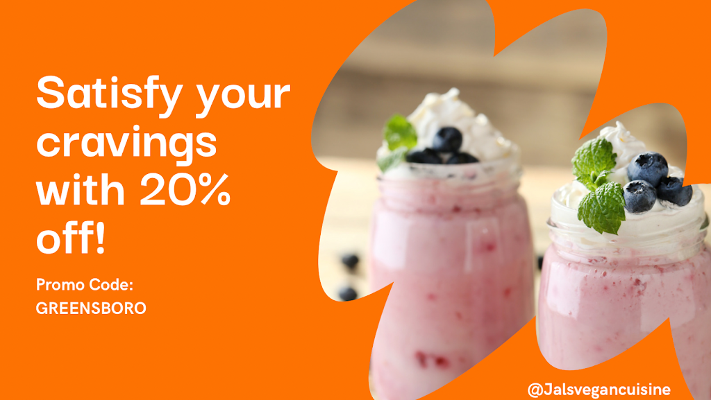 Jal’s Vegan Cuisine | restaurant | 111 Bain St, Greensboro, NC 27406, USA | 3366096646 OR +1 336-609-6646