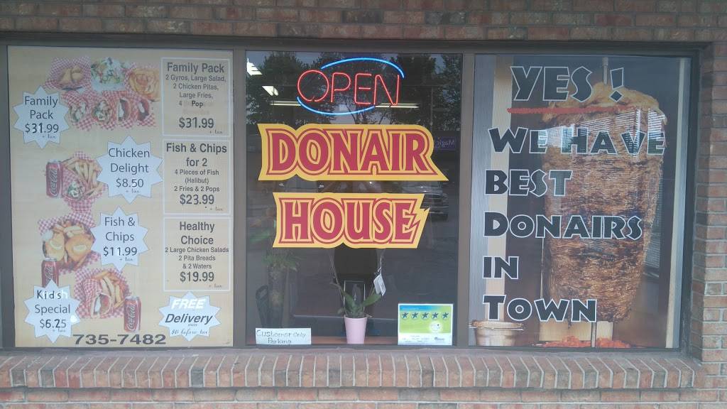 Donair House | restaurant | 9925 Tecumseh Rd E, Windsor, ON N8R 1A5, Canada | 5197357482 OR +1 519-735-7482