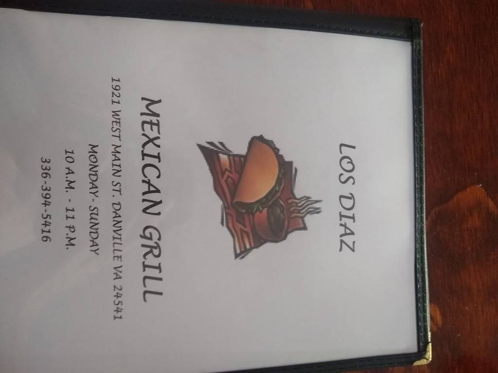 Los Diaz | restaurant | 1921 W Main St, Danville, VA 24541, USA | 3363945416 OR +1 336-394-5416